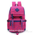 Hot Popular High Quality Rose Red Canvas Backpacks for Hicking or Camping
